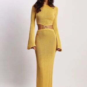 Meshki Anna Flare Sleeve midi dress